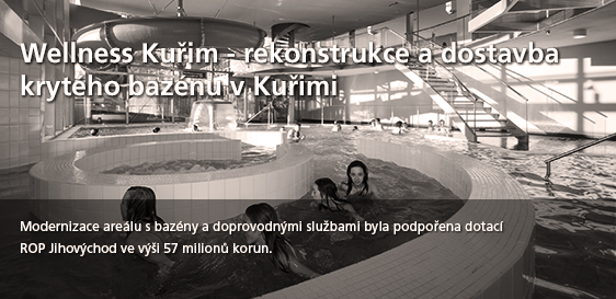 Wellness Kuřim - rekonstrukce a dostavba krytého bazénu v Kuřimi
